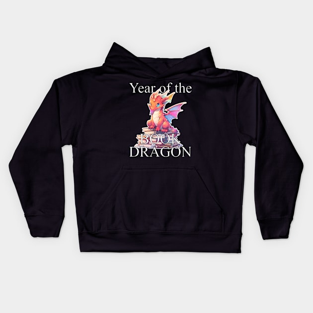 Year of the Book Dragon Kids Hoodie by Seraphine